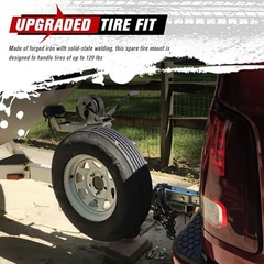 FIERYRED Trailer Spare Tire Mount,120LBS Spare Tire Carrier spare tire mount