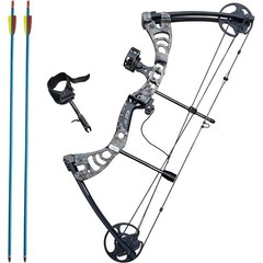 Adjustable Compound Bow 19-29in Draw Length 11-55lbs 296FPS Kit W/ Arrows New