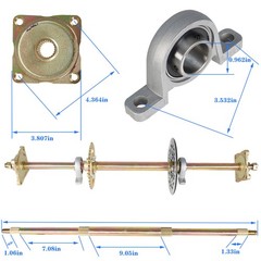 Go Kart 32″ Drift Trikes & Rear Axle Complete Kit Wheel Hub And Brake Assembly