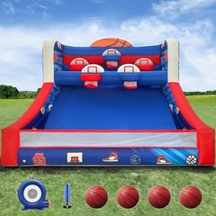 OZIS Inflatable Basketball Hoop Game with Balls & Blower, Indoor/Outdoor Party