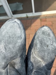 unparallel flagship pro, red climbing shoes, moderately worn