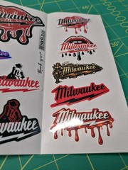 Milwaukee Hard Hat & Toolbox Sticker Pack – 30+ Waterproof Vinyl Stickers
