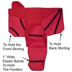 Tahoe Premium Heavy Duty Nylon Waterproof Western Saddle Cover 6 Elastic Straps