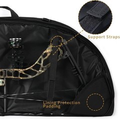 Lightweight Camouflage Compound Bow Case with Quiver & Backpack Straps – 44in