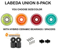 Labeda Union Roller Hockey Wheels + Hybrid Ceramic Bearings – Choose Size/Color