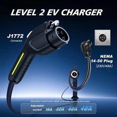Level 2 EV Charger 11.5KW 50A Fast Home Charging 27.3ft