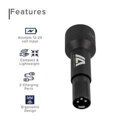 XLR Charging Adapter Dual Ports USB-A & USB-C for Scooter & Power Chair