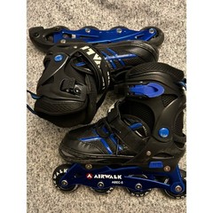 Airwalk Kids Youth Unisex Adjustable Inline Skates ABEC-5 Bearing, Blue, 1-4
