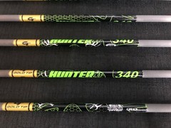 Gold Tip Hunter XT 340 Carbon Arrows w/ 2″ Raptor-X Vanes 6pk BRAND NEW