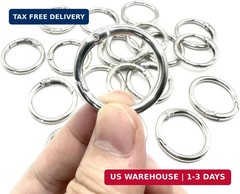 20 Pack 1 Inch Carabiner Clip, Spring O Rings Metal Alloy Purse Clip, Round Keyr
