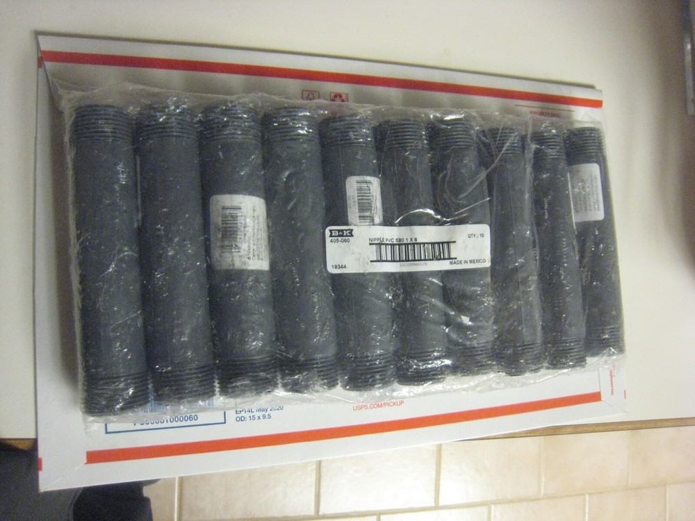 10 yes 10 Pipe Fitting, PVC Nipple, Schedule 80, 1″ x 6-In. -405-060