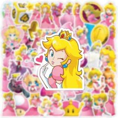 50 Pcs Princess Peach Stickers, Waterproof Stickers For Water Bottles Laptop For