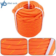 1/2in × 125ft Double Braided Polyester Rope Breaking Strength 8400 Pounds Orange