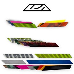 12pk Natural Feather Fletches «Low-Profile» (9mm) choose Length (5-10cm) +Color