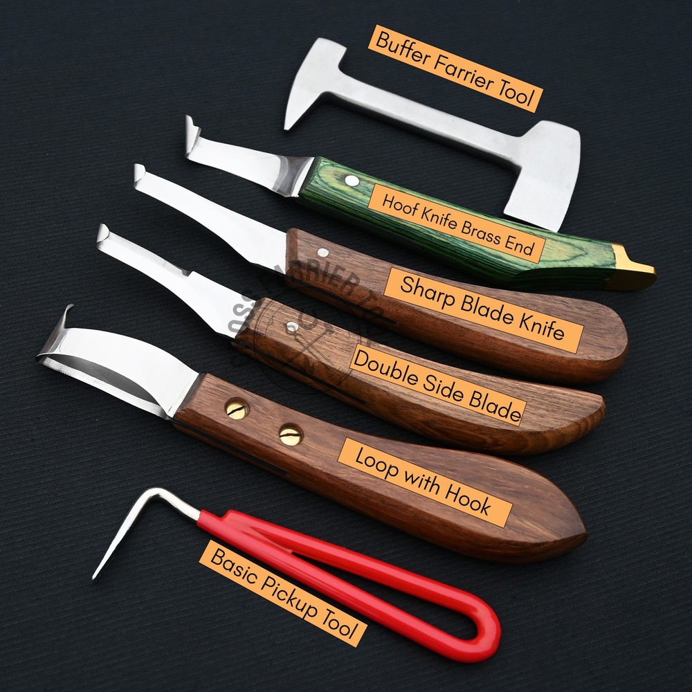 10 in 1 Farrier Tool Kit 10 Piece Hoof Care 15″ Nipper Nail Puller Hoof Knives