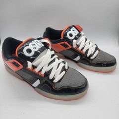 RARE Vintage Osiris NYC 83 Low Shoes Men’s 12 Black Orange Patent Y2K Chunky NEW