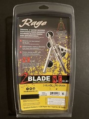 NEW Genuine RAGE 2-Blade No Collar 100 Grain 2″ Cut 3 Pack