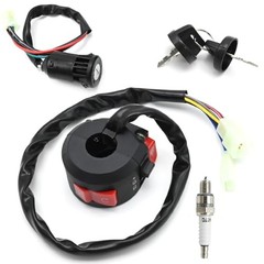 3 Function Left Starter Switch with 4 Wires Ignition Switch Key, Replacement