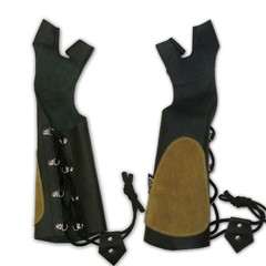 LONGBOW/RECURVE BOW TRADITIONAL ARCHERY LEATHER SHOOTING ARM GUARD & BOW GLOVE