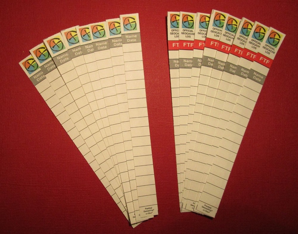 Practical Geocaching® – Nano ‘Rite-in-the-Rain’ ‘Short’ Logs – 1/2 & 1/2 – 16pcs