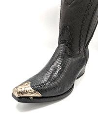 WESTERN COWBOY BOOT TIPS Pair – Silver Engraved Flat Tips CLR OXIDIZED GUN METAL