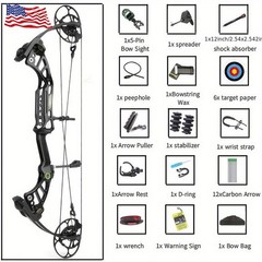 Compound Bow Arrow 40-75lbs CNC Archery 350FPS Shooting Hunting L/RH Pulley Bow