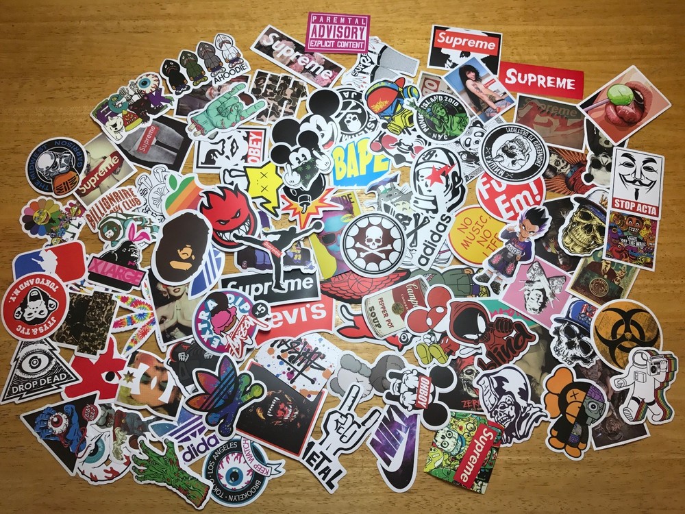 100 Skateboard Stickers bomb Vinyl Laptop Luggage Decals Dope Sticker Lot best