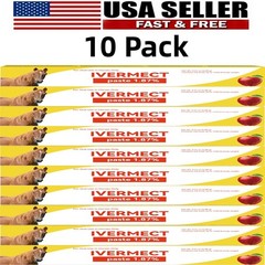 10 Pack in Box Paste Horse Dewormer Apple Flavor New Wormer Free New in US1/2028