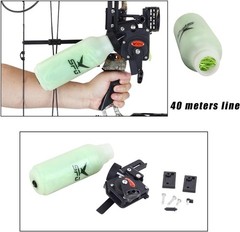 Bowfishing Reel Archery Bottle Bow Fishing Reels Kits W/ 40M Fishing Rope Bow
