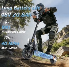 Electric Scooter for Adults, 2000W Motor, 48V 20.8Ah Battery, 40 Miles Range