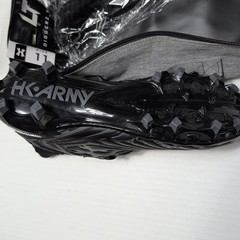 HK Army LT Diggerz X1 Low Top Paintball Cleats Black/Grey Size 11 NIP