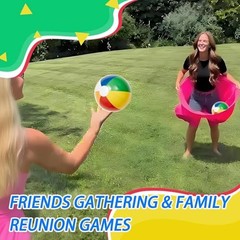 Granny Pants Yard Game, Outdoor Games for Adults, with 10 Inflatable blue+green