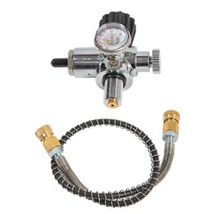 High Pressure PCP Paintball Fill Station Air Tank Valve Regulator + Hose 4500PSI