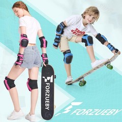 Lightweight 6-in-1 Knee Elbow Wrist Guard Set for Skateboarding & Roller Skating