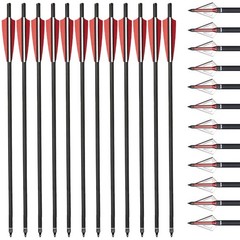 12PCS 20″ Crossbow Bolts Crossbow Arrows/quiver/Broadheads OD8.8mm for Hunting