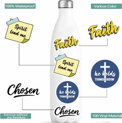 300PCS Inspirational Christian Stickers, Vinyl Waterproof Jesus Bible Verse S…