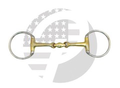 EGGBUTT Horse Bit Double Jointed With Oval Link German Silver & Stainless Steel
