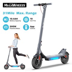 ADULT ELECTRIC SCOOTER 500W 45KM FOLDING E SCOOTER CITY COMMUTER 10″ TIRES W/APP