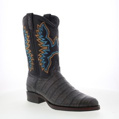 Dingo Trail Boss DI-108 Mens Black Extra Wide Leather Cowboy Western Boots
