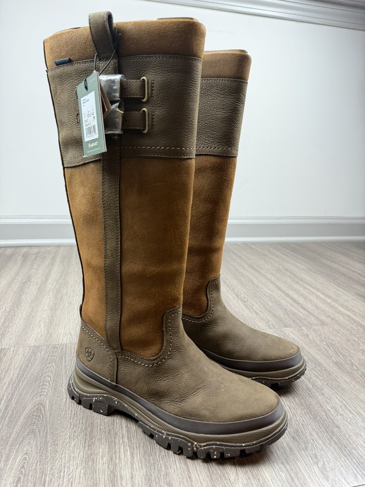 Ariat Womens Moresby Tall H2O Leather Boots Java Brown Size US 7 NWT *No Box*