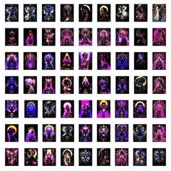 30Pcs Random Aesthetic Vintage Gothic Dark Romance Astrology Stickers Decals