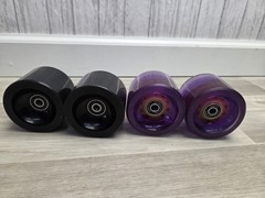Longboard Cruiser Wheels Lot of 4 Street Surfing 70mm 83A Ascot Drifting Black