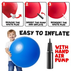 «2 Pack 18″» Jumbo Playground Balls Inflatable Kickball Kids Outdoor Indoor Set»