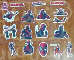 17pcs Stickers: Deadpool Glossy Stickers