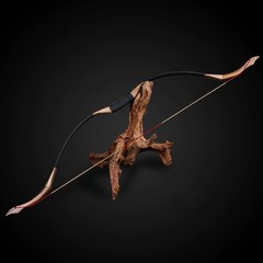 TOP ARCHERY HORSEBACK 45LB ARCHERY MONGOLIAN HORSE BOW – BLACK/GOLD-ACCENTS