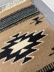 Hand Woven Wool Saddle Blanket Rug Navajo Southwest ~13×20” Decor