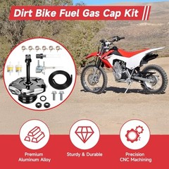 CNC Aluminum Motorcycle Gas Cap Compatible with CRF110 CRF125, Dirt Bike Fuel