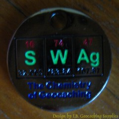 Chemistry of Geocaching PathTag Pair with Glow Enamel (2pcs lot)