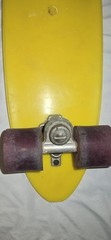 Roller Derby Skateboard 77K Deck Factory Wheels & Trucks Yellow 23 In.