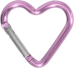 Multi-Color Heart-Shaped Carabiner Clip – Durable Aluminum Gear Attachment